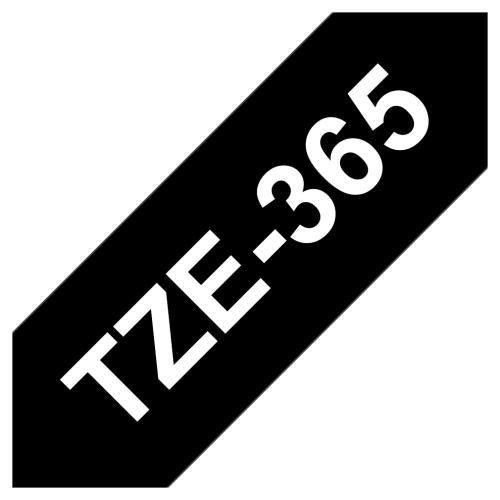Brother Beschriftungsband TZE365 weiss auf schwarz, 36mm, laminiert