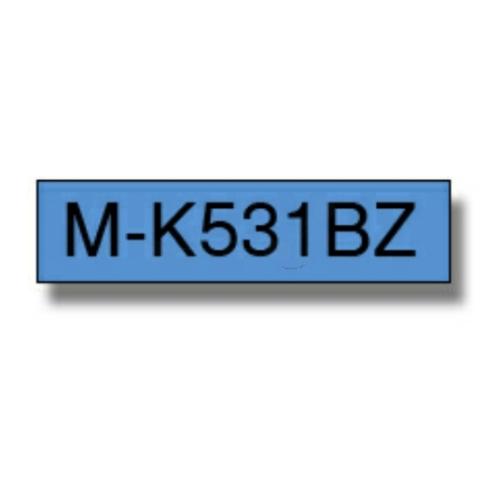 Brother Beschriftungsband MK531BZ, 22805 schwarz auf blau, 12mm, nicht laminiert