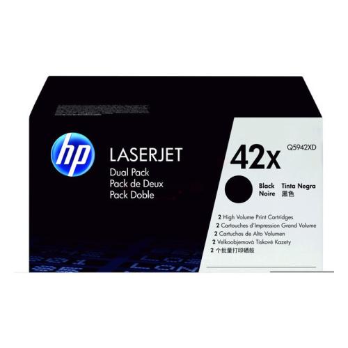 HP Toner Q5942XD, 42XD schwarz (Doppelpack, hohe Kapazität)