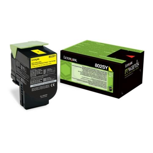 Lexmark Toner 80C2SY0, 802SY gelb (Return)