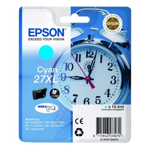 Epson Tintenpatrone C13T27124010, 27XL Cyan (hohe Kapazität)