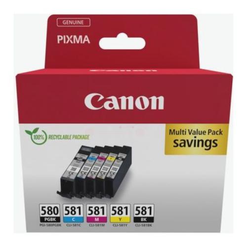 Canon Tintenpatrone 2078C005, PGI580CLI581 schwarz / schwarz foto / Cyan / magenta / gelb (Multipack)